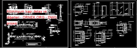 Al Minyum Kap Detay Ve Di Erleri Dwg Projesi Autocad Projeler