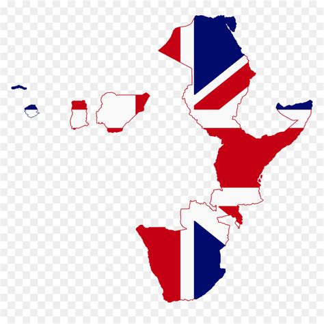 Flag Map Of British Africa - Flag Map Of British Empire, HD Png ...