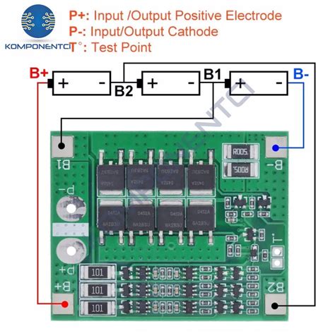 3S 25A BMS 18650 LiPo Pil Balans Koruma Devresi Komponentci