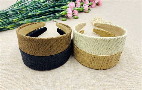 Straw Weaving Headband Headbands For Women Bohemian Headband Wide