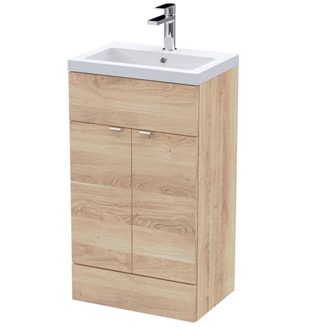 Hudson Reed Fusion Mm Bleached Oak Vanity Unit Low Price