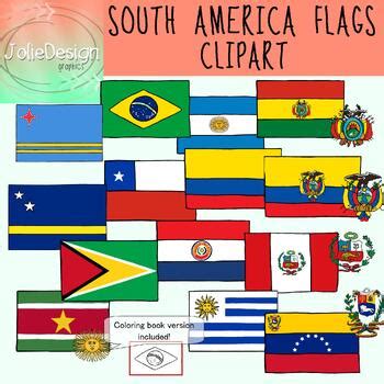 Flags Of South America Coloring Pages