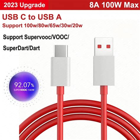 Original Cable 80W 65W Usb Type C Super Dart Vooc Charger Cable Gt NEO