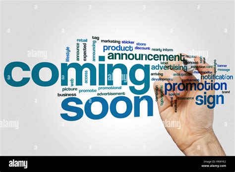 Coming Soon Concept Word Cloud Background Stock Photo Alamy