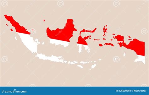 INDONESIA National Flag Map Stock Vector - Illustration of text, sketch ...