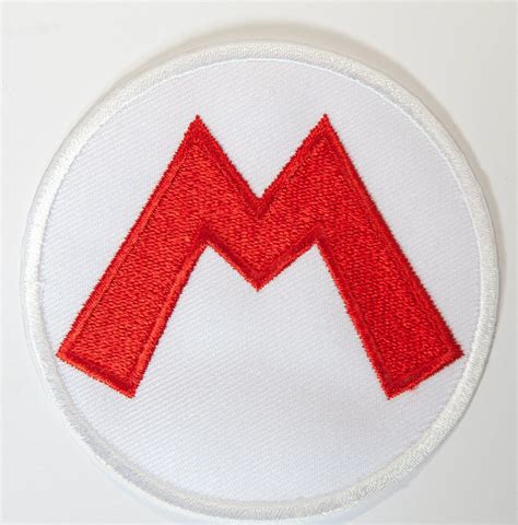 Super Mario M Logo Patch 3 Inch Embroidered Iron on Badge | Etsy