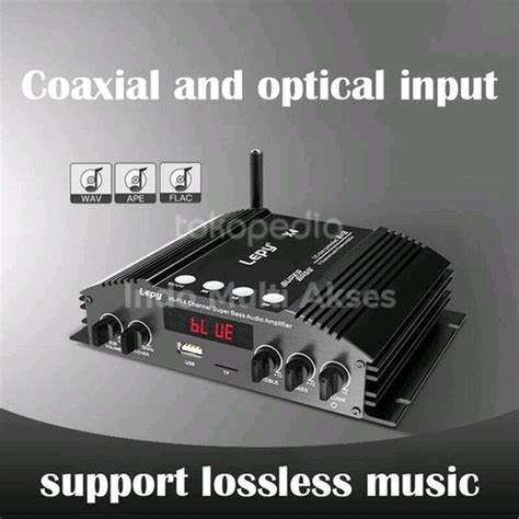 Jual LEPY X4 Original Amplifier Bluetooth USB HiFi Booster Coaxial