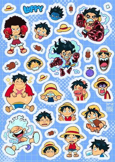 One Piece Luffy Sticker Sheet A Or A Michel Mims S Ko Fi Shop Ko