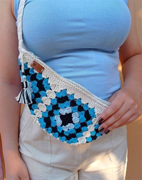 Crochet Bum Bag Granny Square Crossbody Bag Fanny Pack Etsy Crochet