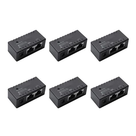 6X Poe Splitter Poe Injector Rj45 Dc 5 5mm X 2 1mm Input Passive Poe