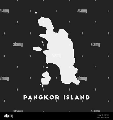 Pangkor Island icon. Map on dark background. Stylish Pangkor Island map ...