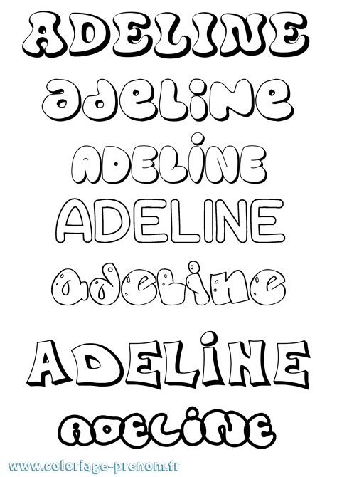 Coloriage Du Prénom Adeline à Imprimer Ou Télécharger Facilement