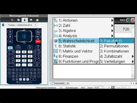 Ti Nspire Fakult T Und Binomialkoeffizient Berechnen Youtube