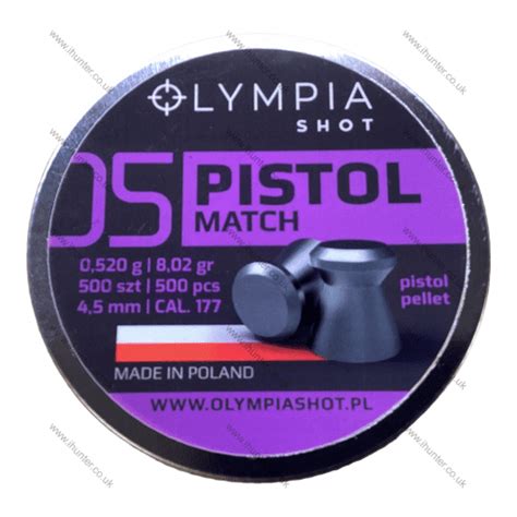 Olympia Shot Pistol Match Mm Airgun Pellets Qty L