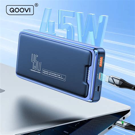 Qoovi Mah Power Bank External Battery Capacity Pd W Fast