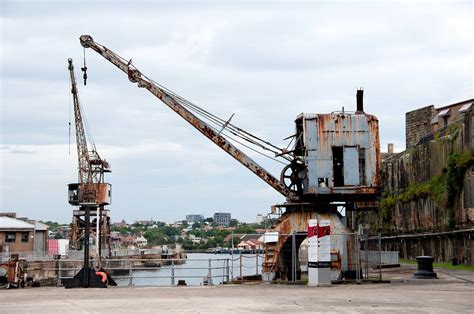 Derelict Cranes Cockatoo Island Sydney Harbour Cockatoo  Flickr