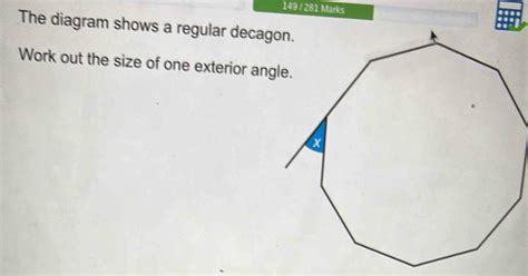 Solved Marks The Diagram Shows A Regular Decagon Work Out