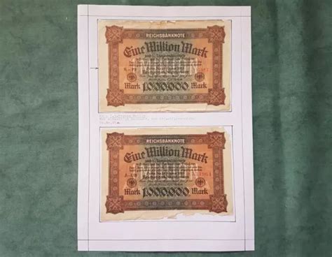 DEUTSCHLAND 1923 1 Million Mark Reichsbanknoten 2 Scheine EUR 1 00