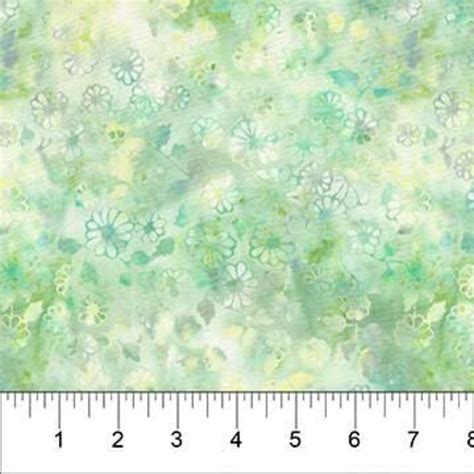 Bolt Ends Pebbles And Daisies Daisies Pear Green Batik 80851 70 By