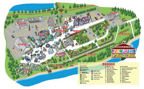 Oaks Amusement Park Map and Brochure (2020 - 2023) | ThemeParkBrochures.net