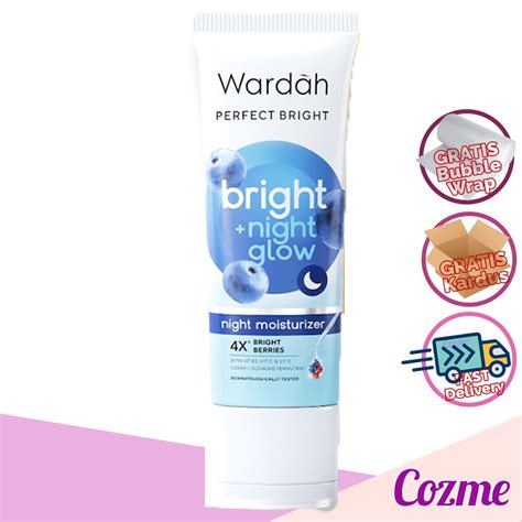 Jual WARDAH Perfect Bright Night Glow Moisturizer 20mL Shopee Indonesia