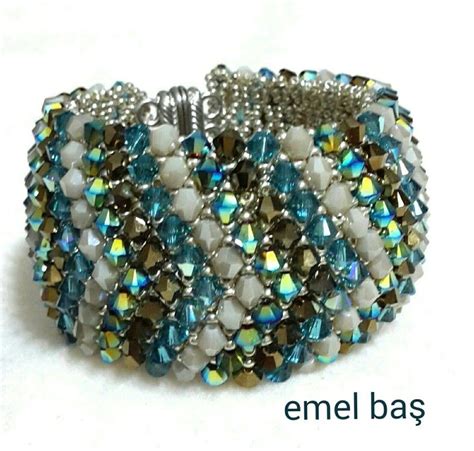 Capricho Bracelet With Swarovski Crystals By Emel Bas From Turkey