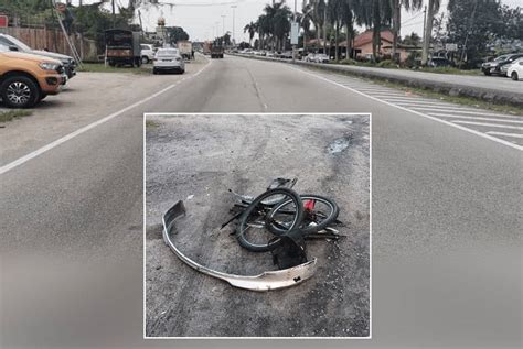 Langgar Lari Penunggang Basikal Polis Sedang Mengesan Saksi Kejadian