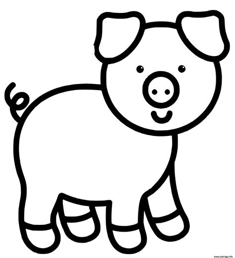 Coloriage Cochon Facile Maternelle Ans Dessin Facile Imprimer