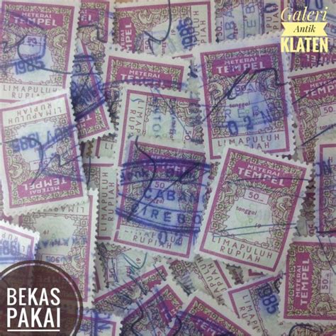 Jual Materai Bekas Untuk Koleksi Rp 50 Rupiah Tahun 1976 Hingga 1985