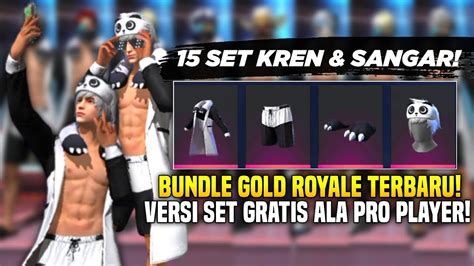 15 KOMBINASI SET FF KREN DAN SANGAR BUNDLE GOLD ROYALE TERBARU 2022