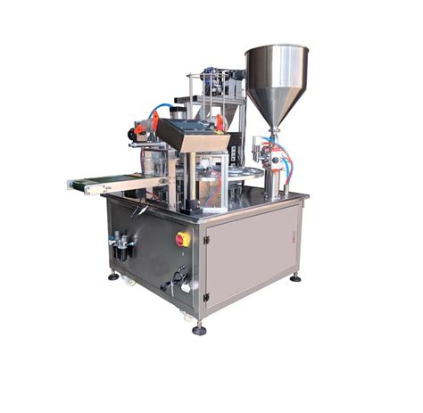 Heater Automatic Rotary Cup Filling Sealing Machine For Liquid