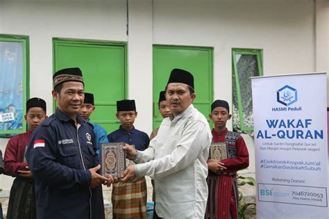 Distribusi Wakaf Al Qur An Dan Beras Hasmi Peduli Ke Ponpes Darul Aqil