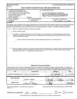 Fillable Online Cardiovascular Radiology Institute Nrc Form M Part