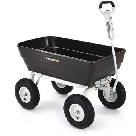 Gorilla Carts GOR62-COM Poly Garden Dump Cart with 2-in-1 Convertible ...