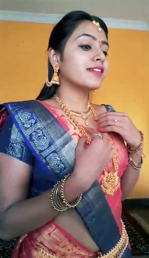 Deepika Aradhya Kannada Serial Actress Ct23 Hot Saree Stills Indiancelebblog