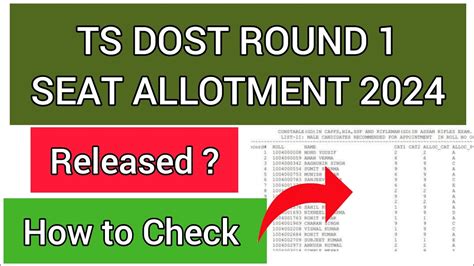 Ts Dost Phase Allotment How To Check Ts Dost Seat Allotment