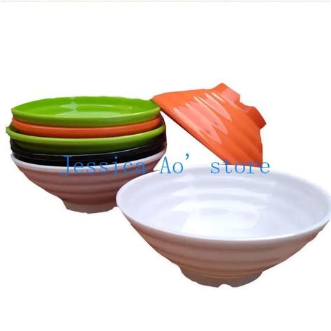 17 5cm Heat Insulation Soup Bowl Japanese Ramen Bowl Melamine Tableware