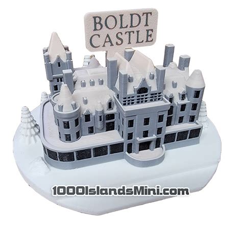 Snow Covered Boldt Castle - 1000 Islands Miniature Co.