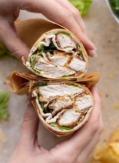 Lemon Chicken Caesar Wraps Crispy Lemon Chicken Caesar