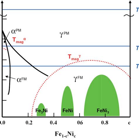 Schematic Feni Phase Diagram Representation Consistent With Mean Field