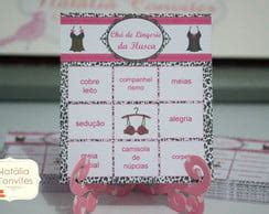 Kit Bingo Lápis chá de lingerie no Elo7 Natália Convites FF717E