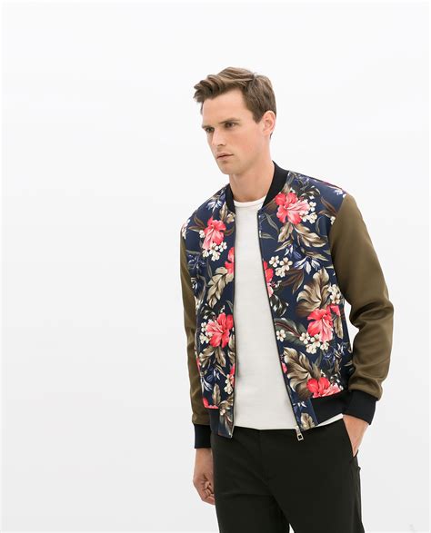 Zara Floral Jacket In Natural For Men Lyst