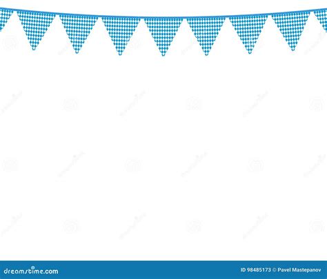 Flags Hanging Colors of the Bavarian Flag Stock Vector - Illustration ...