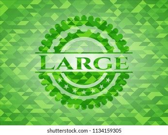 Large Realistic Green Mosaic Emblem Stock Vector Royalty Free