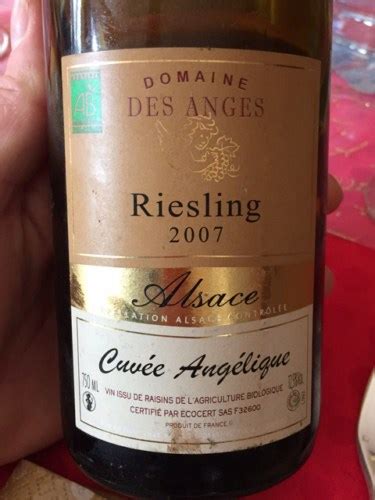 Domaine Des Anges Cuv E Ang Lique Riesling Vivino L Tzebuerg