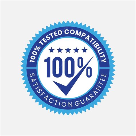 Premium Vector 100 Percent Tested Compatibility Vector Icon Label