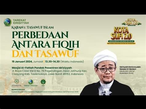 Kota Sufi 2 0 Kajian 1 Perbezaan Antara Fiqih Dan Tasawwuf YouTube