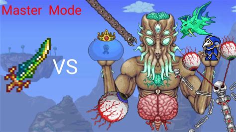 Terraria 1 4 4 9 Terra Blade Vs Bosses Master Mode YouTube