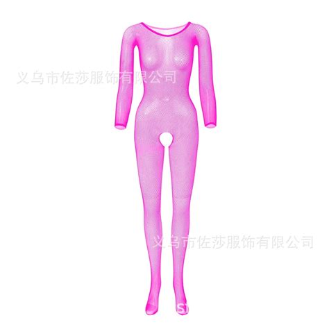 Generic Sexy Lingerie Uniform Elegant Jacquard Fake Jumpsuit Open Crotch Body Stocking Stockings