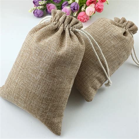 X Cm Pcs Cotton Drawstring Bag Jute Bags Small Bags For Women Food